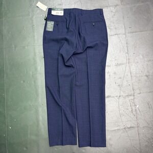 Lauren Ralph Lauren Pants Mens 32x30 Navy Plaid Ultraflex Wool Classic Fit NWT